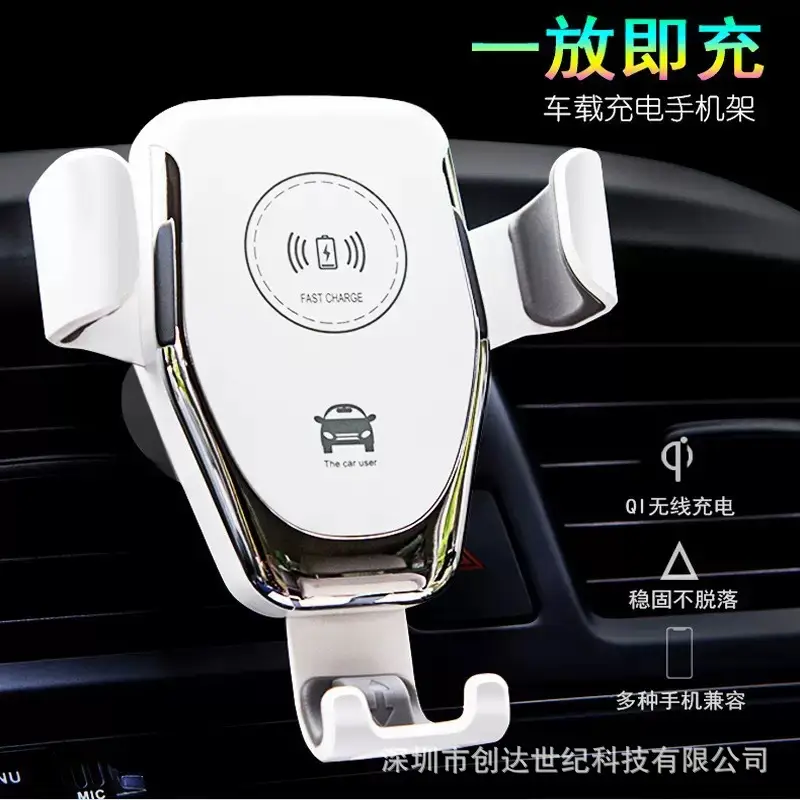 10W Wireless Car Phone Holder with Gravity Clip - Image 2