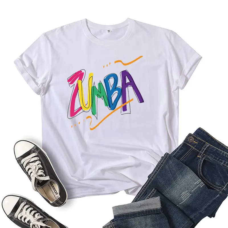 ZUMBA Printed Green T-Shirt Casual Wear 2022 - Image 8