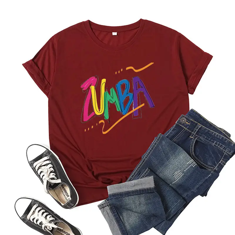 ZUMBA Printed Green T-Shirt Casual Wear 2022 - Image 10