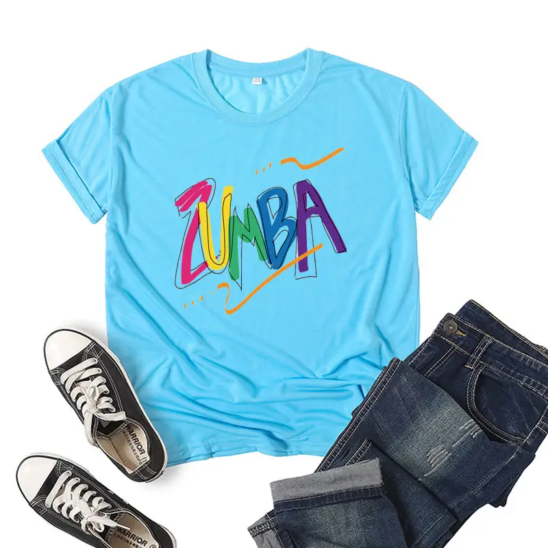 ZUMBA Printed Green T-Shirt Casual Wear 2022 - Image 12