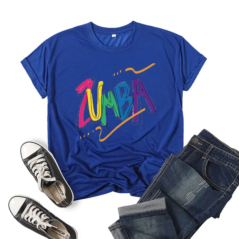 ZUMBA Printed Green T-Shirt Casual Wear 2022 - Image 13
