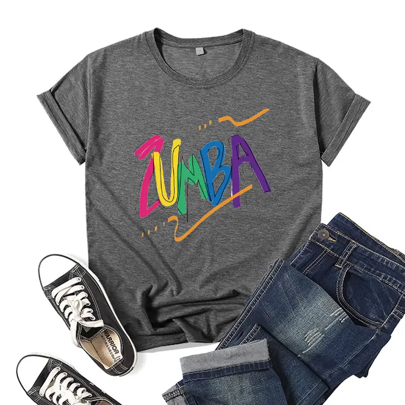 ZUMBA Printed Green T-Shirt Casual Wear 2022 - Image 15
