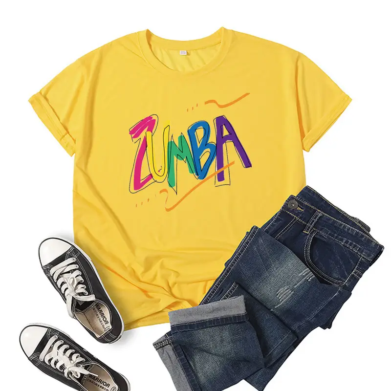 ZUMBA Printed Green T-Shirt Casual Wear 2022 - Image 5