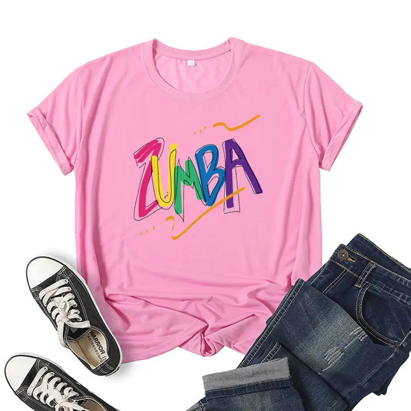 ZUMBA Printed Green T-Shirt Casual Wear 2022 - Image 6