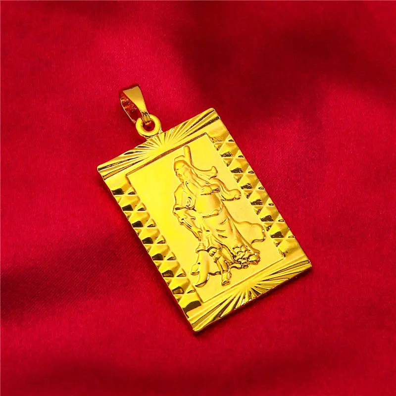 Vietnam Sand Gold Plated Guanyin Pendant - Image 6