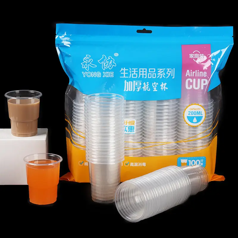 200ml Transparent PP Disposable Cups Set of 60 - Image 6