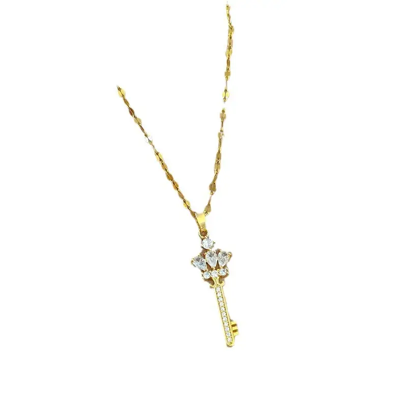 Gold Crown Diamond Necklace for Women - Image 5