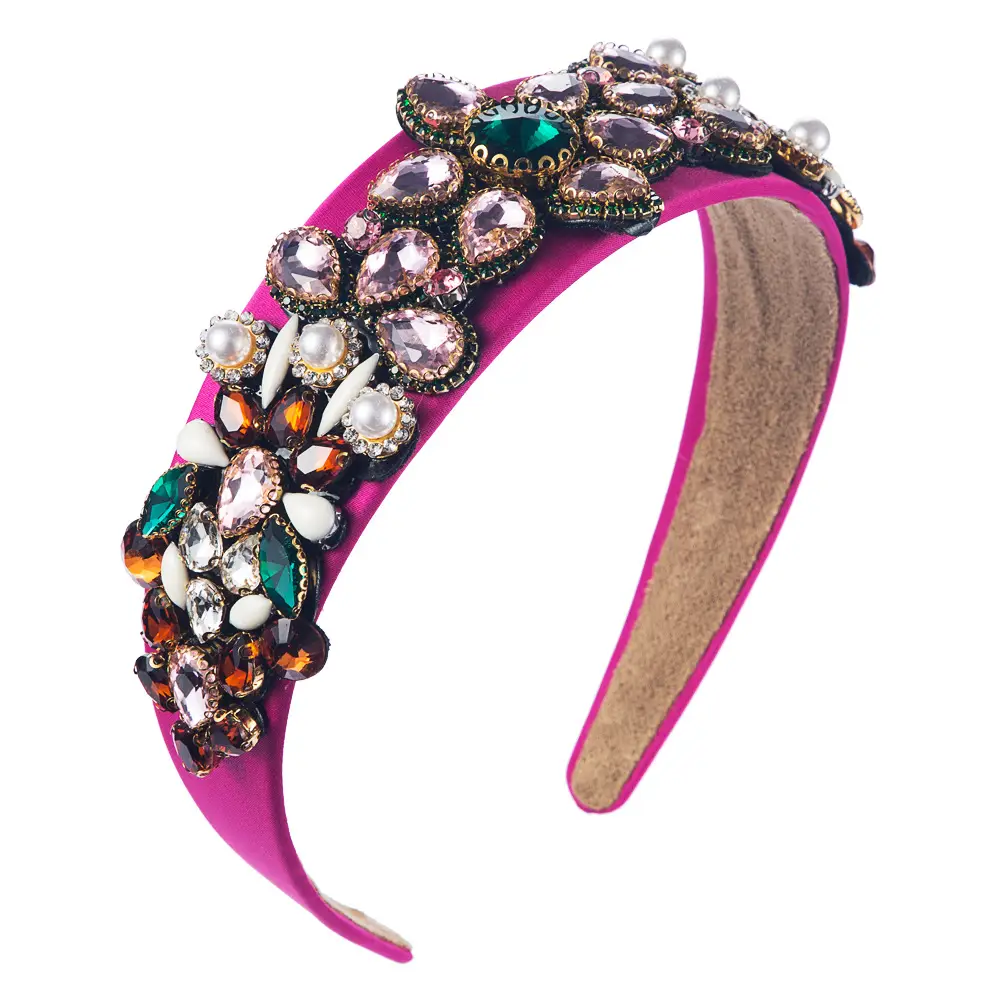 Korean Heavy Hoop with Rhinestone Baroque Design - Image 5