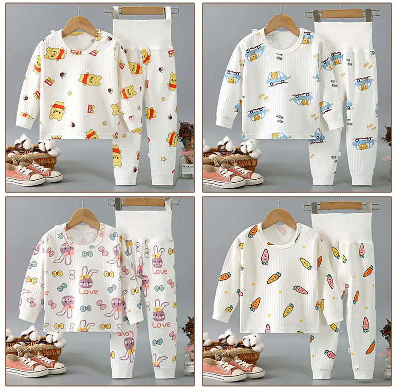 Children Cotton Pajamas Set with Rabbit Print — feature 17