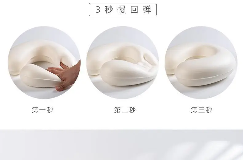 U-Shaped Memory Foam Neck Pillow Light Grey — feature 10