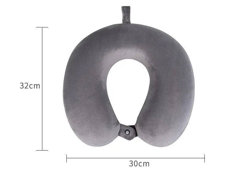 U-Shaped Memory Foam Neck Pillow Light Grey — feature 16