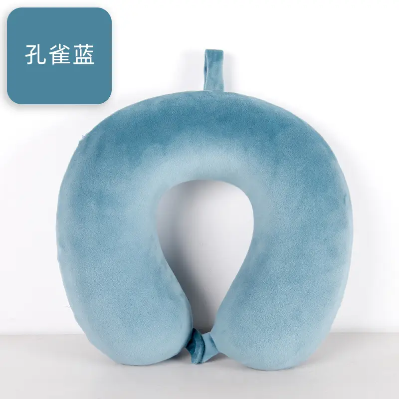 U-Shaped Memory Foam Neck Pillow Light Grey - Image 15