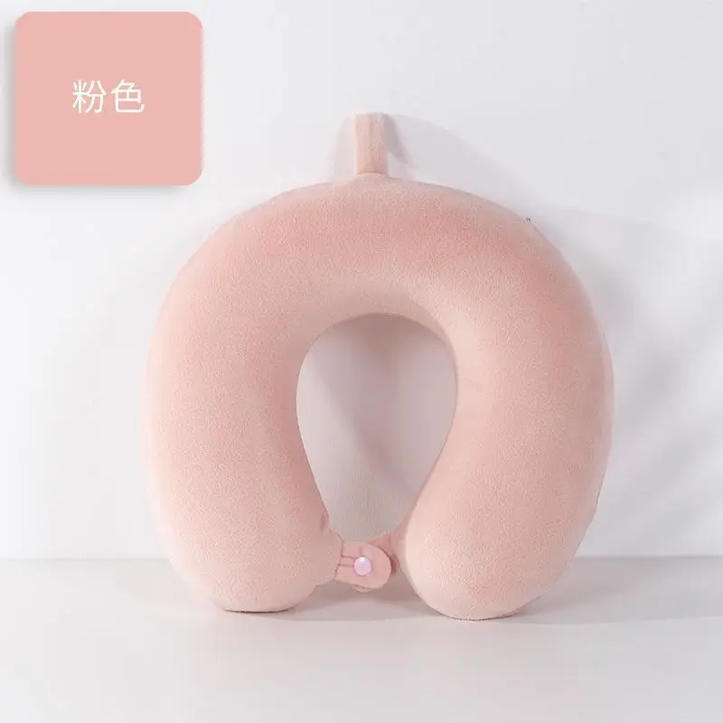 U-Shaped Memory Foam Neck Pillow Light Grey - Image 18