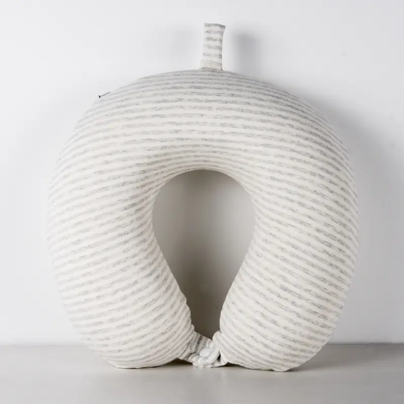 U-Shaped Memory Foam Neck Pillow Light Grey - Image 36