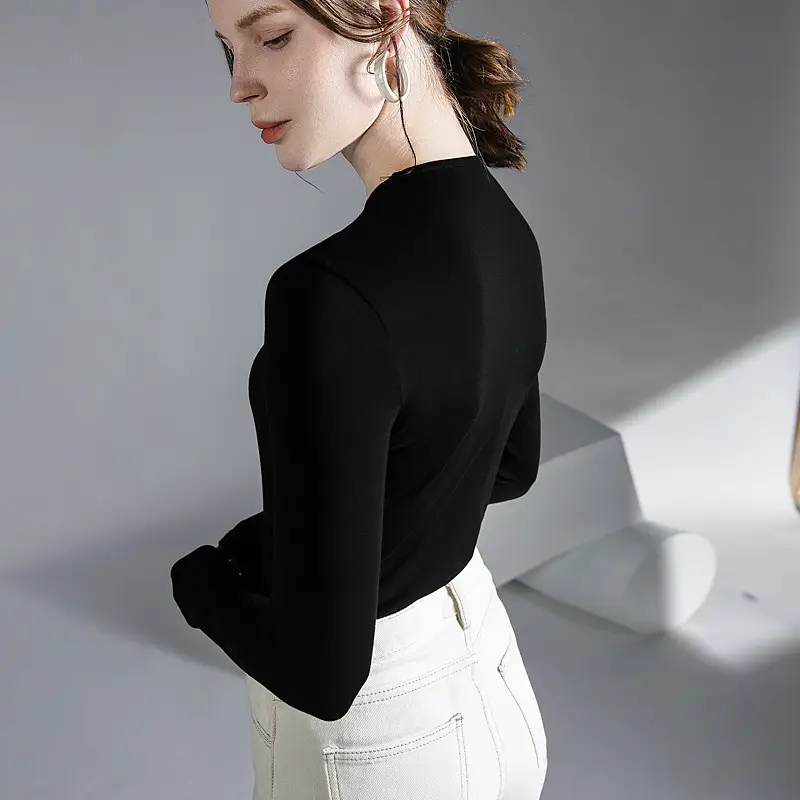 Hanging Neck Top Long Sleeve Black Underwear - Image 5
