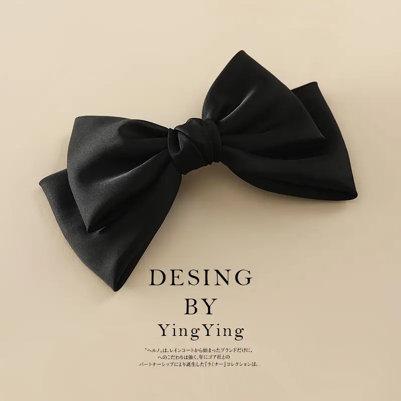 Red & Black Bow Hair Clips for Women - Image 5