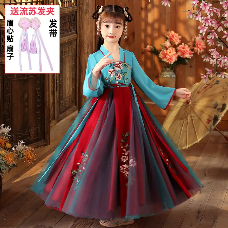 Y2022 Girls Tulle Han Dress Pink Mid-Length - Image 5