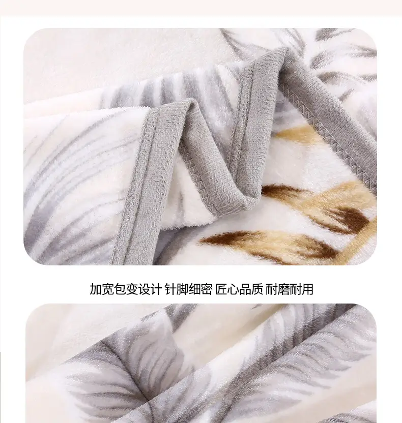Blue Flannel Blanket Set for Bed & Gift Box — feature 16
