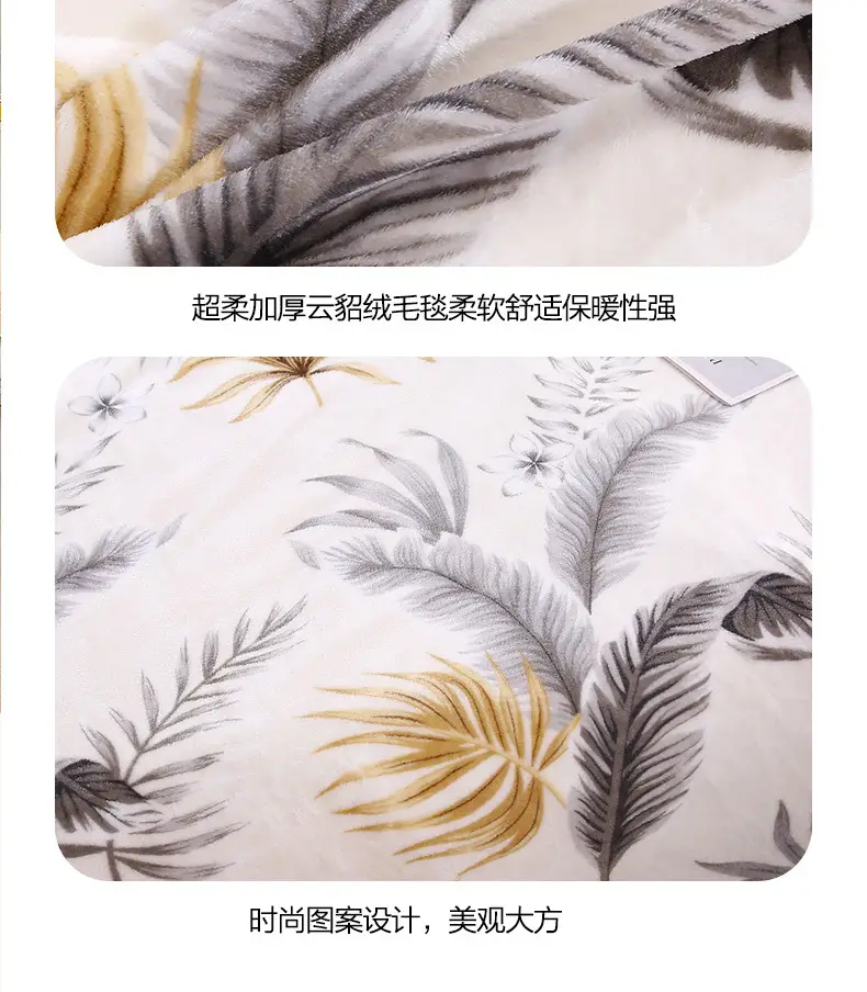 Blue Flannel Blanket Set for Bed & Gift Box — feature 17