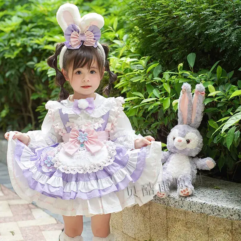 Girls Bunny Head Dress Purple Lace Tutu Skirt - Image 6