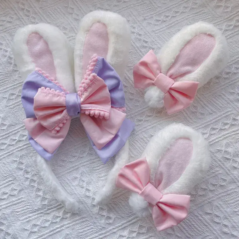Girls Bunny Head Dress Purple Lace Tutu Skirt - Image 2