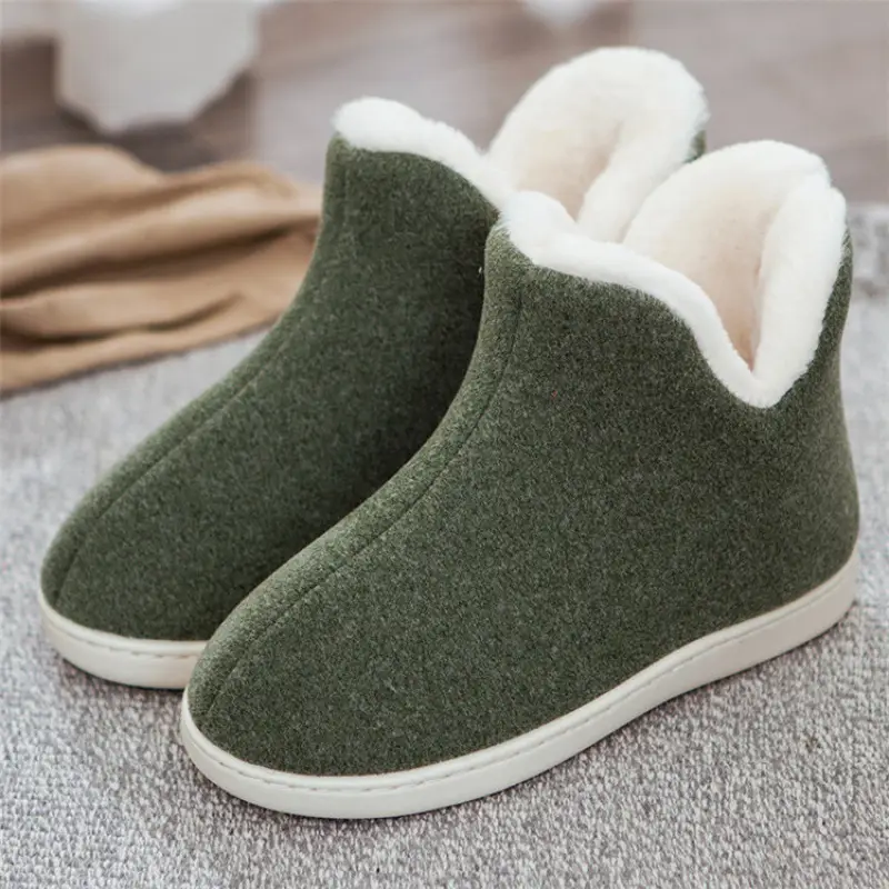 Winter Children's cotton slippers non-slip cotton-padded shoes for middle and big children's home student bedroom warm plush shoes for boys and girls