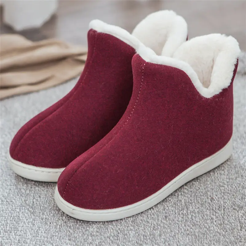 Winter Children's cotton slippers non-slip cotton-padded shoes for middle and big children's home student bedroom warm plush shoes for boys and girls