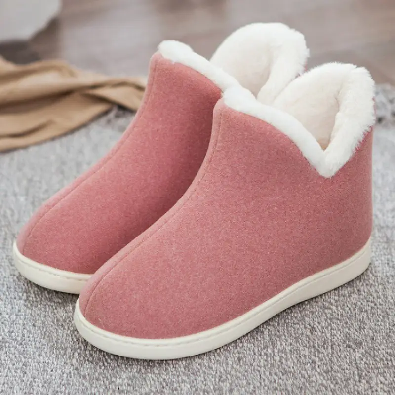 Winter Children's cotton slippers non-slip cotton-padded shoes for middle and big children's home student bedroom warm plush shoes for boys and girls