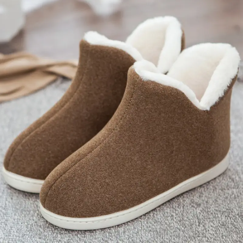 Winter Children's cotton slippers non-slip cotton-padded shoes for middle and big children's home student bedroom warm plush shoes for boys and girls