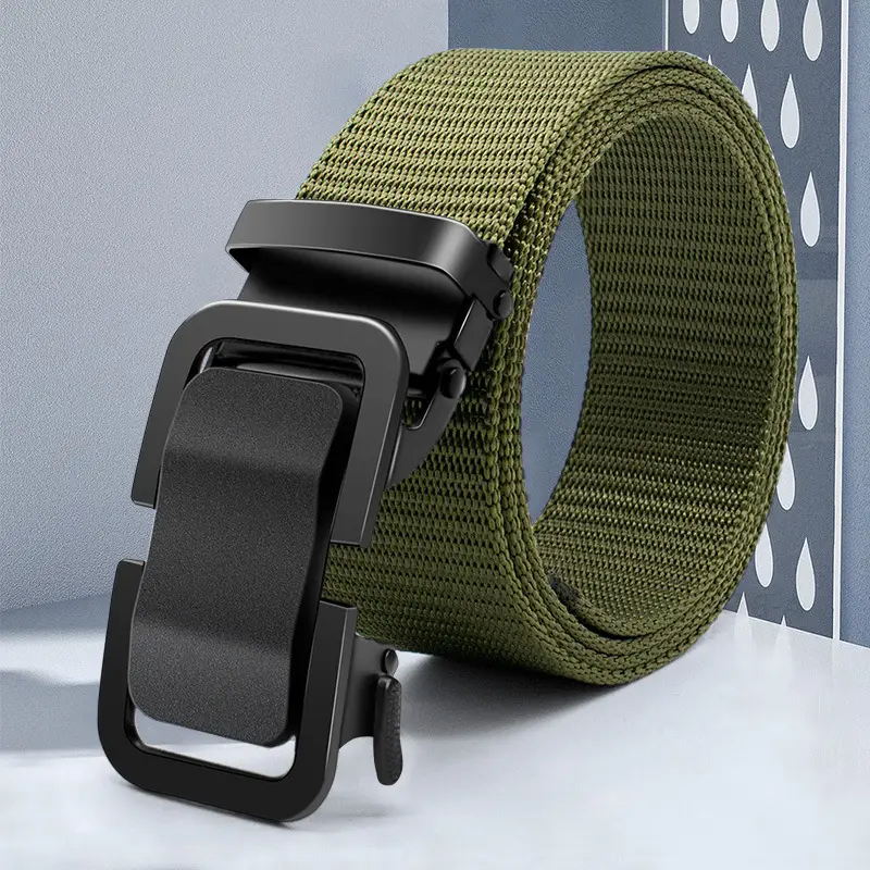Men's Military Canvas Belt with Automatic Buckle - Image 4