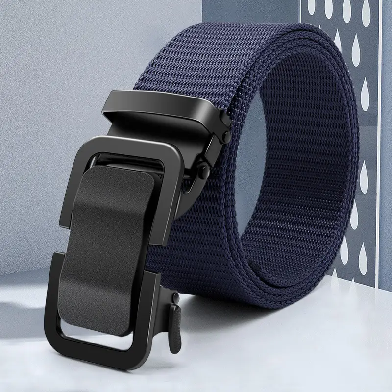 Men's Military Canvas Belt with Automatic Buckle - Image 5