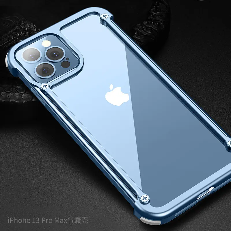 Anti-Fall Protective iPhone Phone Case Metal Frame Black - Image 2