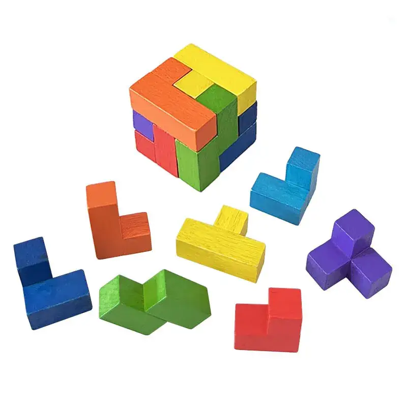 Wooden Kongming Lock Set for Kids Educational Toys