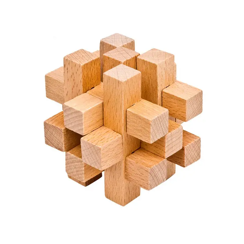Wooden Kongming Lock Set for Kids Educational Toys