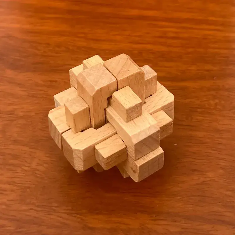 Wooden Kongming Lock Set for Kids Educational Toys