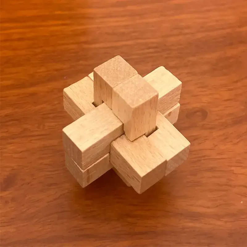 Wooden Kongming Lock Set for Kids Educational Toys