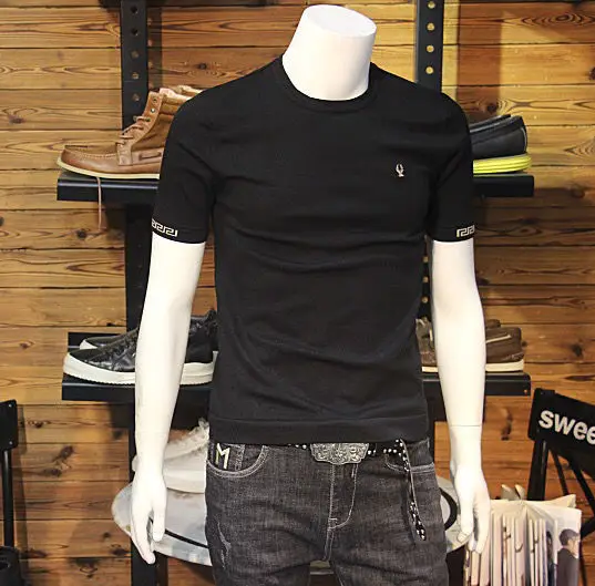Men's Green Slim Fit T-Shirt Mercerized Cotton - Image 6
