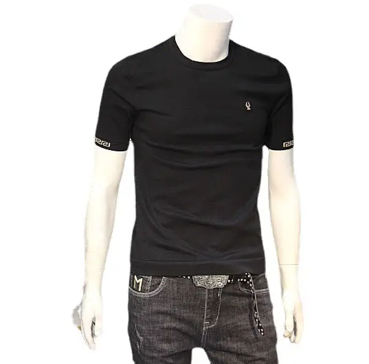 Men's Green Slim Fit T-Shirt Mercerized Cotton - Image 8