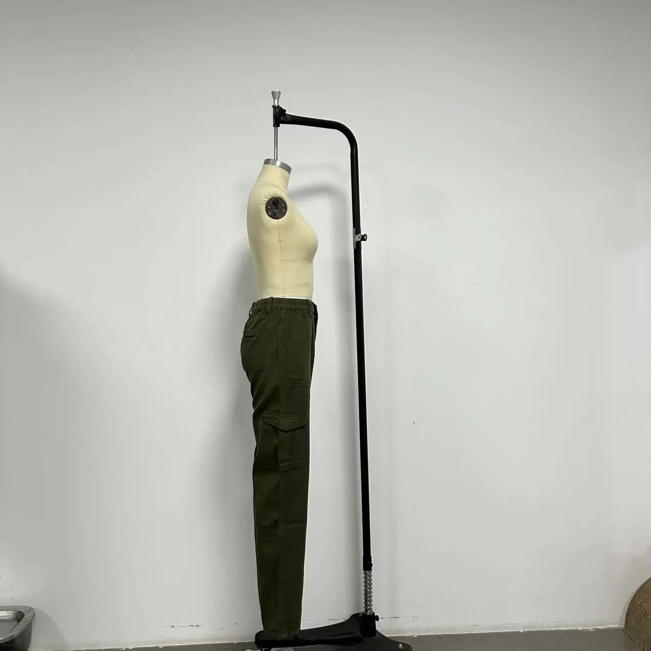 Women's Slim Fit Multi-Pocket Overalls Beige — feature 10