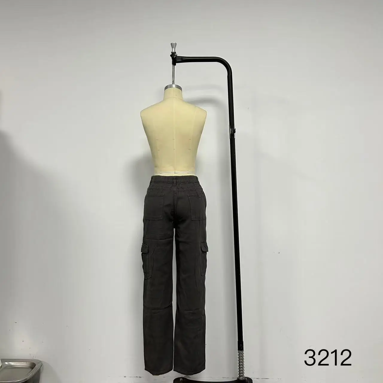 Women's Slim Fit Multi-Pocket Overalls Beige — feature 16
