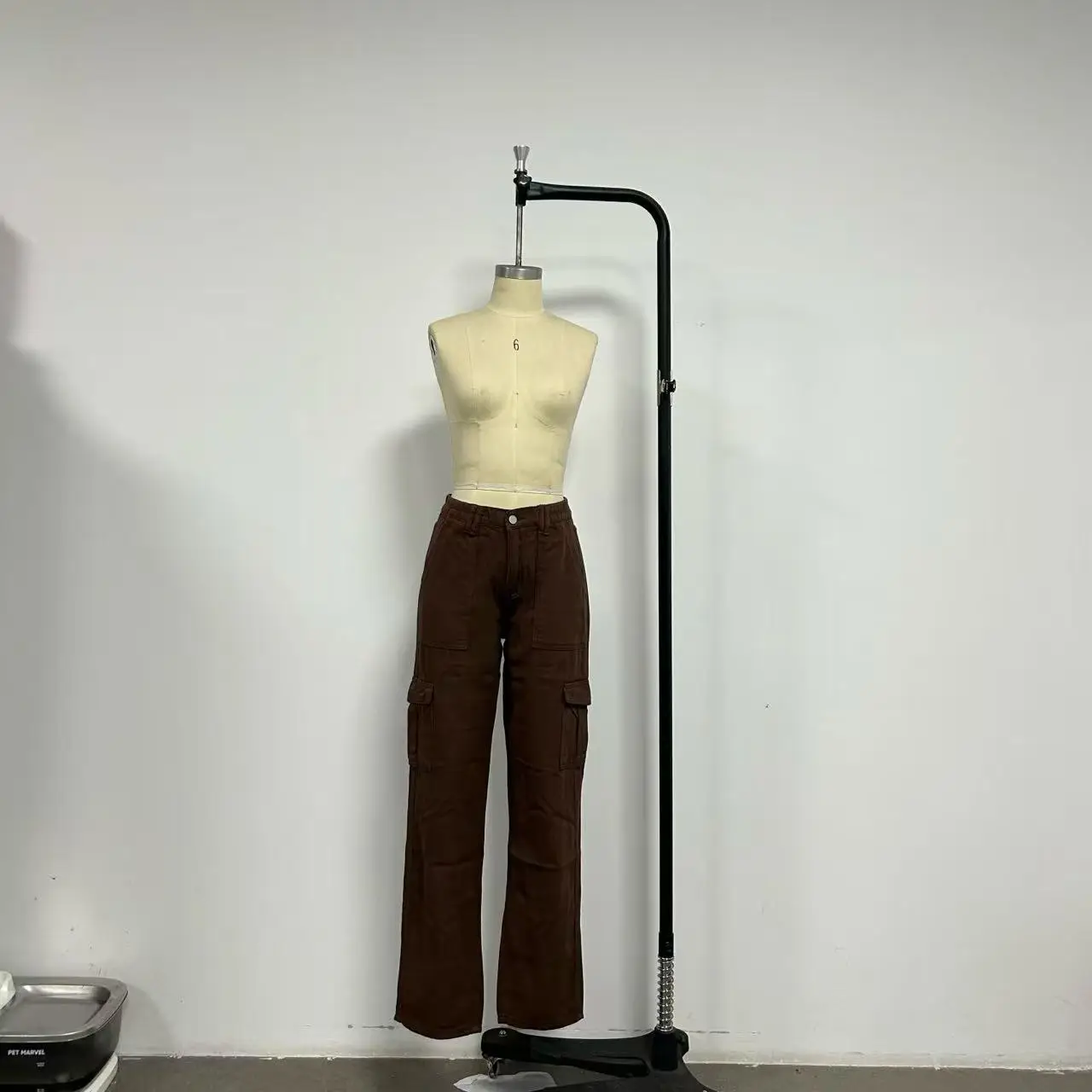 Women's Slim Fit Multi-Pocket Overalls Beige — feature 6