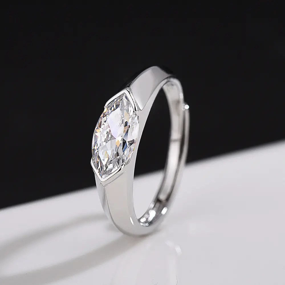 Adjustable Zircon Ring for Women, Same Zircon, Niche Design - Image 5