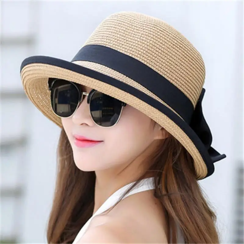 Women Straw Sun Hat UV Protective Summer Wear - Image 10