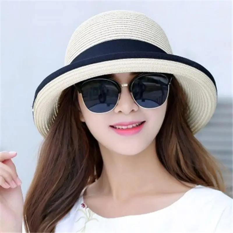 Women Straw Sun Hat UV Protective Summer Wear - Image 11