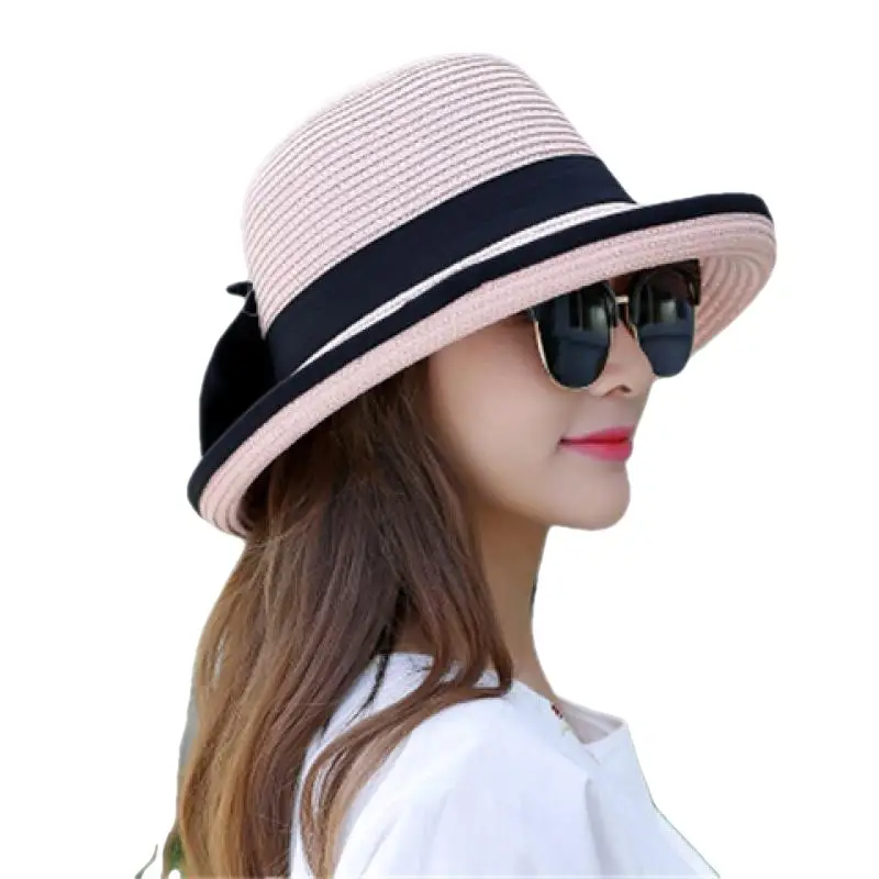 Women Straw Sun Hat UV Protective Summer Wear - Image 12