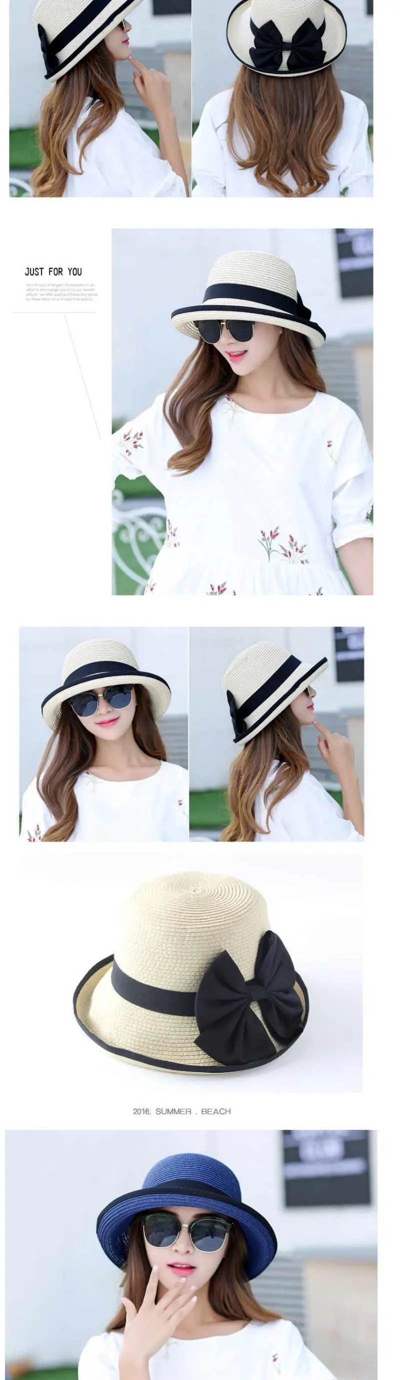Women Straw Sun Hat UV Protective Summer Wear — feature 5