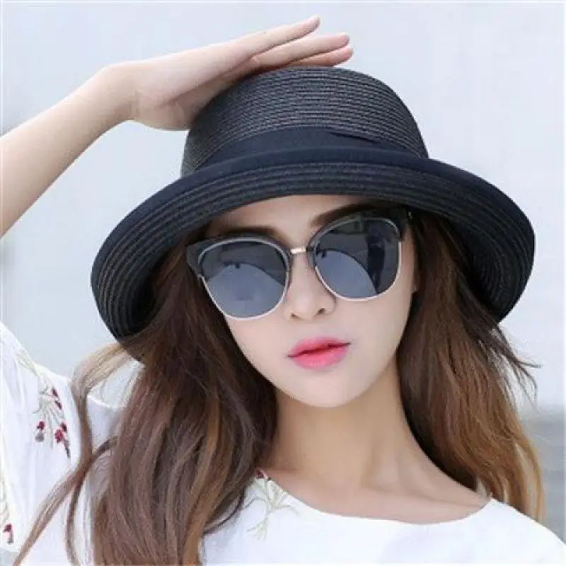 Women Straw Sun Hat UV Protective Summer Wear - Image 4