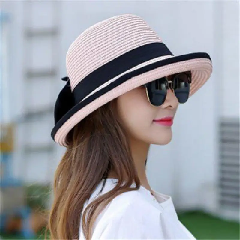Women Straw Sun Hat UV Protective Summer Wear - Image 6