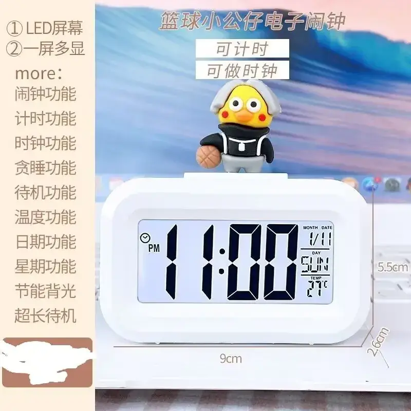 Pink Cartoon Alarm Clock with Multi-Function Timer - Image 8