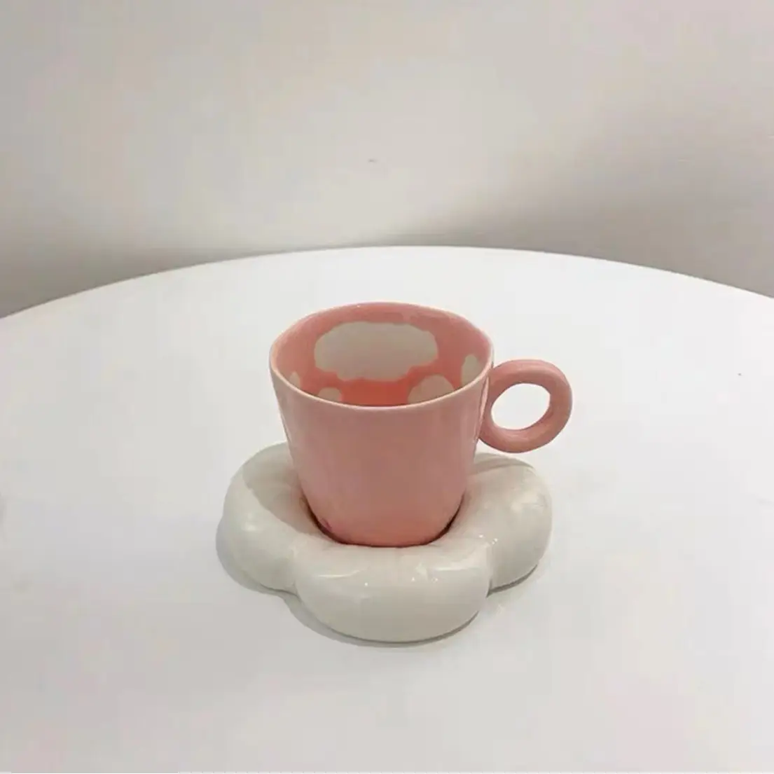 Pink Cloud Pillow Cup and Saucer